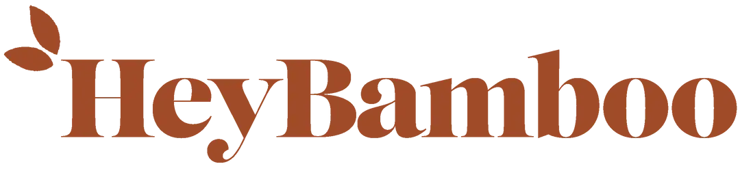 Hey Bamboo Logo in a Terracotta color